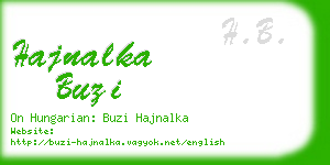 hajnalka buzi business card